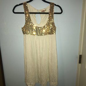 NWT Forever21 Gold Sequin Dress Tunic